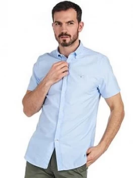 Image of Barbour Oxford Short Sleeve Shirt - Light Blue