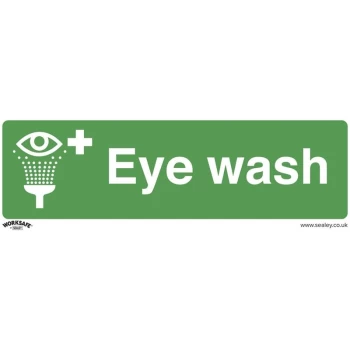 Image of Sealey - SS58V1 Safe Conditions Safety Sign - Eye Wash - Self-Adhesive Vinyl