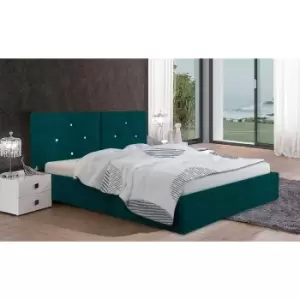 Image of Envisage Trade - Cubana Upholstered Beds - Plush Velvet, Small Double Size Frame, Green - Green
