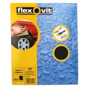 Image of FLEXOVIT Wet & Dry Paper - P180 - Pack Of 25 66254471693