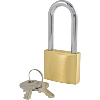 Image of Brass Long Shackle Key Padlock - 40MM