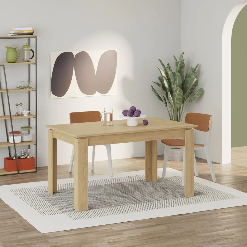 Image of Decortie Tolmen' Extendable Dining Table 140cm 4 Seater in Natural Size: 2 Pack Natural Unisex 2 Pack
