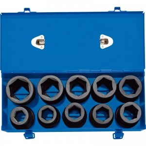 Image of Draper 1" Drive Deep Hexagon Impact Socket Set Metric and Imperial 1"