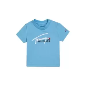 Image of Tommy Hilfiger Baby Script Logo Tee S/S - Blue