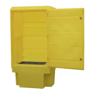 Image of collection capacity 225 l, for 1 x 200 l drum, 1 PE tray grate, collection capacity 225 l, for 1 x 200 l drum, 1 PE tray grate, HxWxD 1835 x 920 x 740