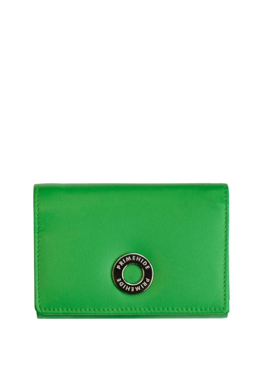 Image of PRIMEHIDE 'Flavia' Leather Clip Frame Purse Green