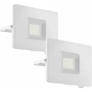 Image of Loops - 2 pack IP65 Outdoor Wall Flood Light White Adjustable 30W LED Porch Lamp
