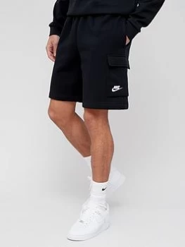 Image of Nike Club Cargo Shorts - Black, Size S, Men