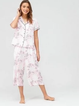 Image of Pour Moi Wild Floral Print Revere Collar Shirt - Pink