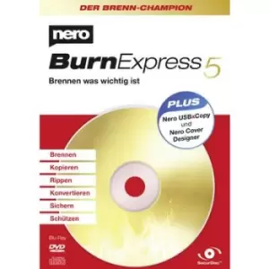 Image of Nero Burn Express 5 Full version, 1 licence Windows CD/DVD creator