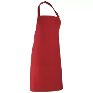 Image of Premier Colours Bib Apron / Workwear (Pack of 2) (One Size) (Red)