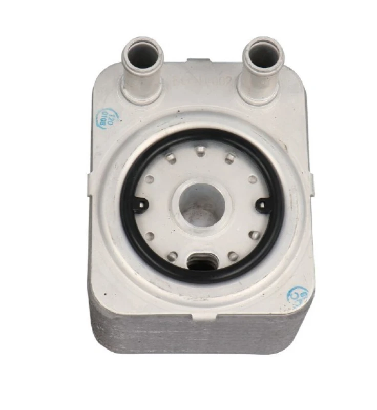 Image of NISSENS 90655 Oil Cooler ** FIRST FIT ** with gaskets/seals, without filter Aluminium Oil Cooler,engine oil (469)