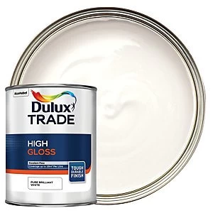 Image of Dulux Trade High Gloss Paint - Pure Brilliant White 1L
