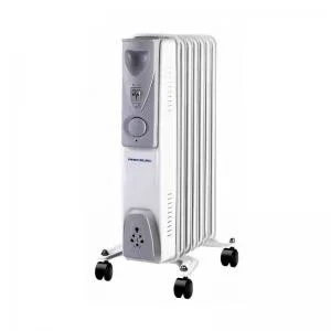 Image of 1.5kW 7 Fin Oil Filled Radiator White Ref HG01186 908102