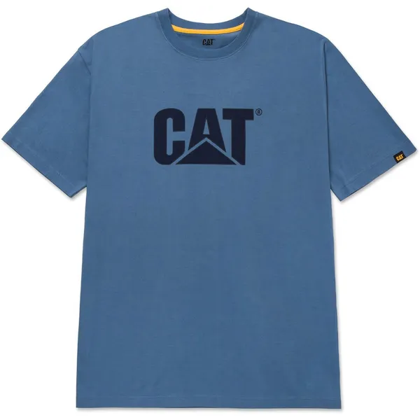 Image of CAT Workwear Mens Classic Trademark Durable Shape Retaining T-Shirt S - Chest 34-37' (87 - 94cm) Coronet Blue CAT521-CORBL-S