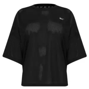 Image of Reebok Mesh T Shirt Womens - Black