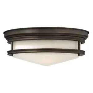 Image of Hadley 3 Light Semi Flush Ceiling Light Oil Rubbed Bronze, E27