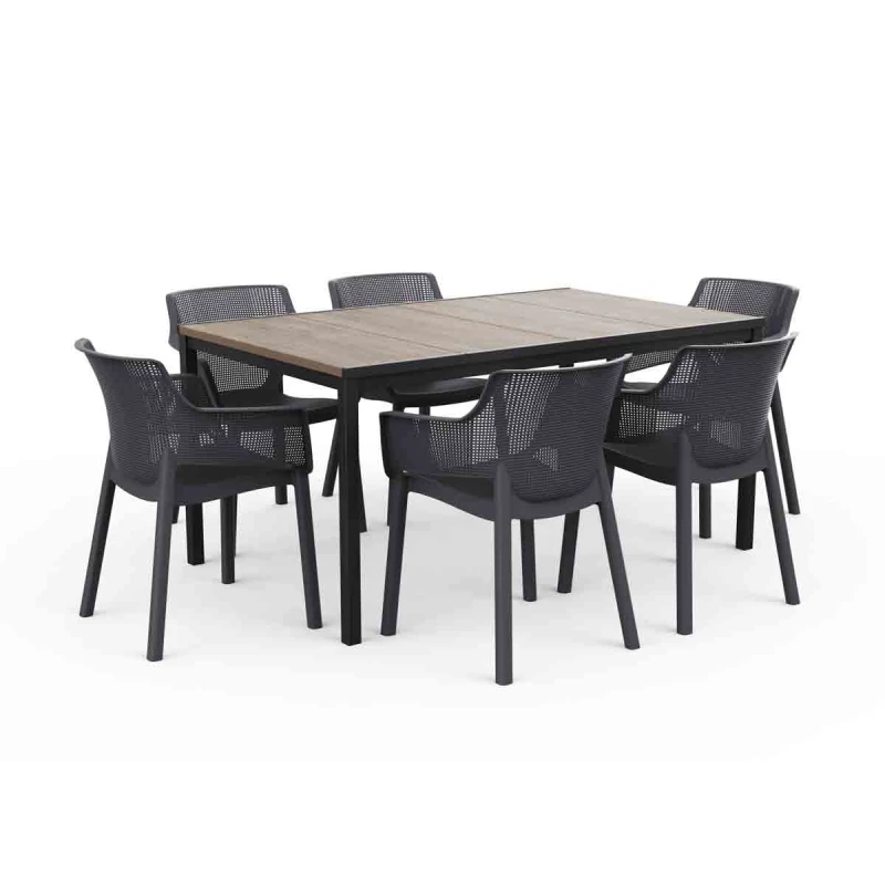Image of Keter Porto Table and 6 Elisa Chairs, Multi 262762