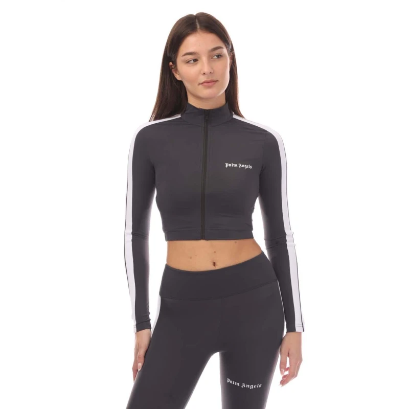 Image of Palm Angels Long Sleeve Training Top - Grey Grey 8