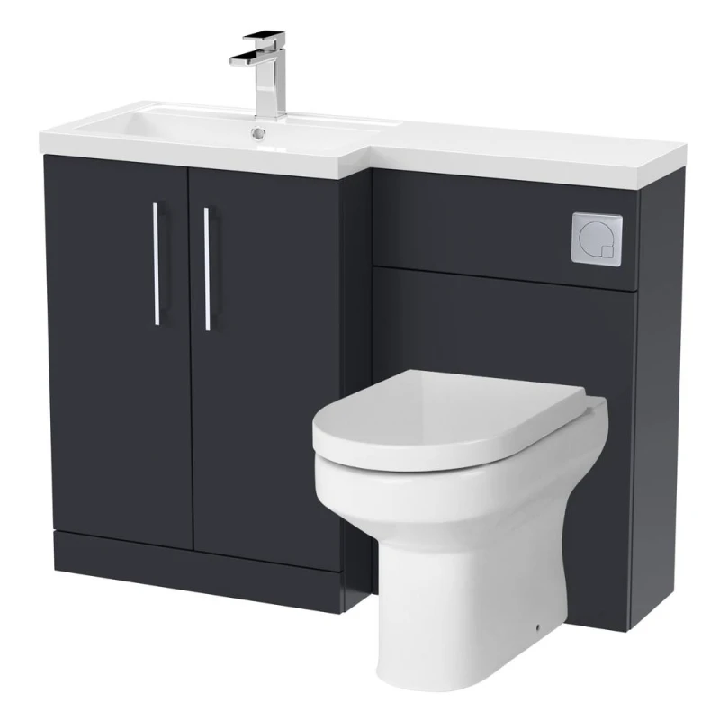 Image of Balterley Floor Standing Vanity, WC Unit, Pan, Seat & Cistern - Dark Grey Grey Unisex