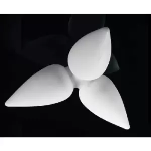 Image of Palma ceiling light 3 bulbs cfl Outdoor IP44, matt white/opal white