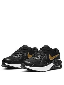 Image of Nike Air Max Excee Childrens Trainer - Black/Gold, Size 1