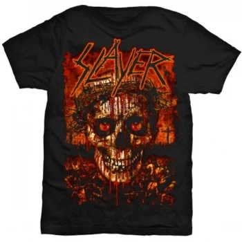Image of Slayer 'Crowned Skull' Mens X-Large T-Shirt - Black