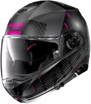 Image of Nolan N100-5 Lightspeed N-Com Helmet, black-pink, Size S, black-pink, Size S