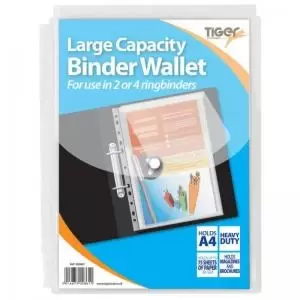 Image of Tiger Large Capacity Punched Pocket A4 42848TG
