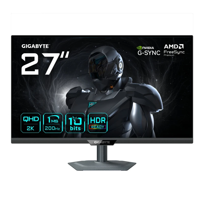 Image of Gigabyte Gigabyte G27Q2 272K QHD Gaming Monitor - 2560 x 1440, 200Hz, 1ms, 350 cd/m², G-Sync Compatible, FreeSync Premium, HDR10, HDMI 2.0, Displayp