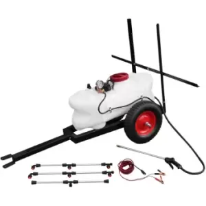 Image of ATV Sprayer Trailer 60L Boom Quad Electric 12V Spot Crops Weed - White