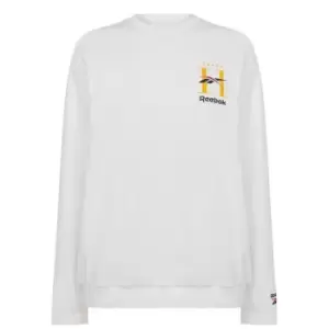 Image of Reebok College Hotel Crewneck Sweatshirt Ladies - White