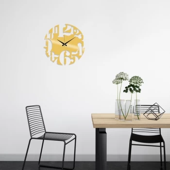 Image of Metal Wall Clock 1 - Gold Gold Decorative Metal Wall Clock