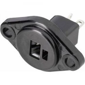 Image of Audio jack Sleeve socket straight pins Number of pins 2 Black BKL Electronic 0205012