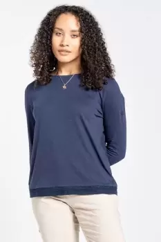 Image of Cotton-Blend 'NosiBotanical Magnolia' Long Sleeve Top