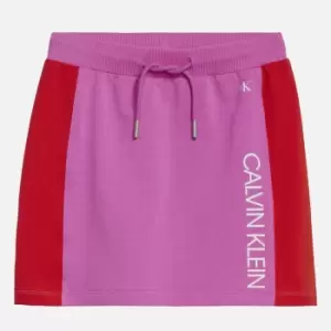 Image of Calvin Klein Girls Colour Block Skirt - Lucky Pink - 14 Years