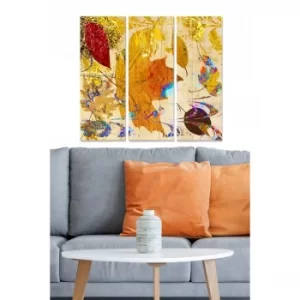 Image of MDF1420861 Multicolor Decorative MDF Painting (3 Pieces)