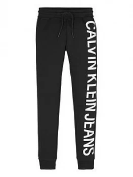 Image of Calvin Klein Jeans Boys Stretch Logo Slim Jogger - Black