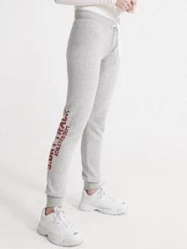Image of Superdry Track & Field Brushed Joggers - Grey, Size 12, Women