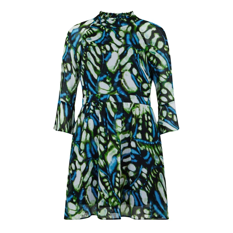 Image of Biba Womens Keyhole Skater Dress Butterfly female 8 (XS)