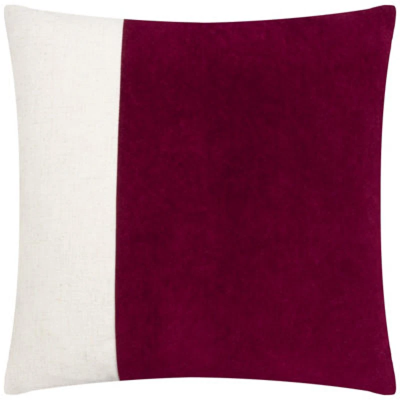 Image of Furn furn. Coba Washed Velvet Polyester Filled Cushion Red