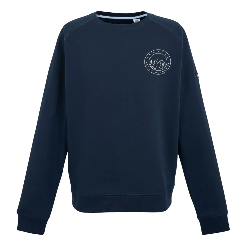 Image of Regatta Regatta Men 'Nithsdale' Crewneck Sweatshirt in Dark Navy Size: Medium Dark Navy M Male 5063516009078
