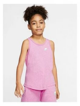 Image of Nike Girls Jersey Tank Top - Pink
