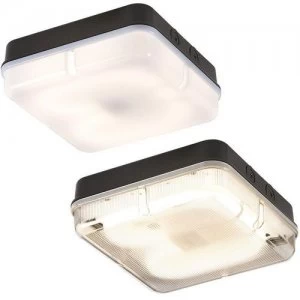 Image of KnightsBridge 28W IP65 Square Bulkhead with Black Base - Prismatic Diffuser