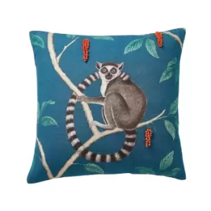 Image of Sanderson Jackfruit Cushion 45cm x 45cm, Indigo