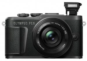 Image of Olympus PEN E-PL10 14-42 Black Pancake Lens Kit