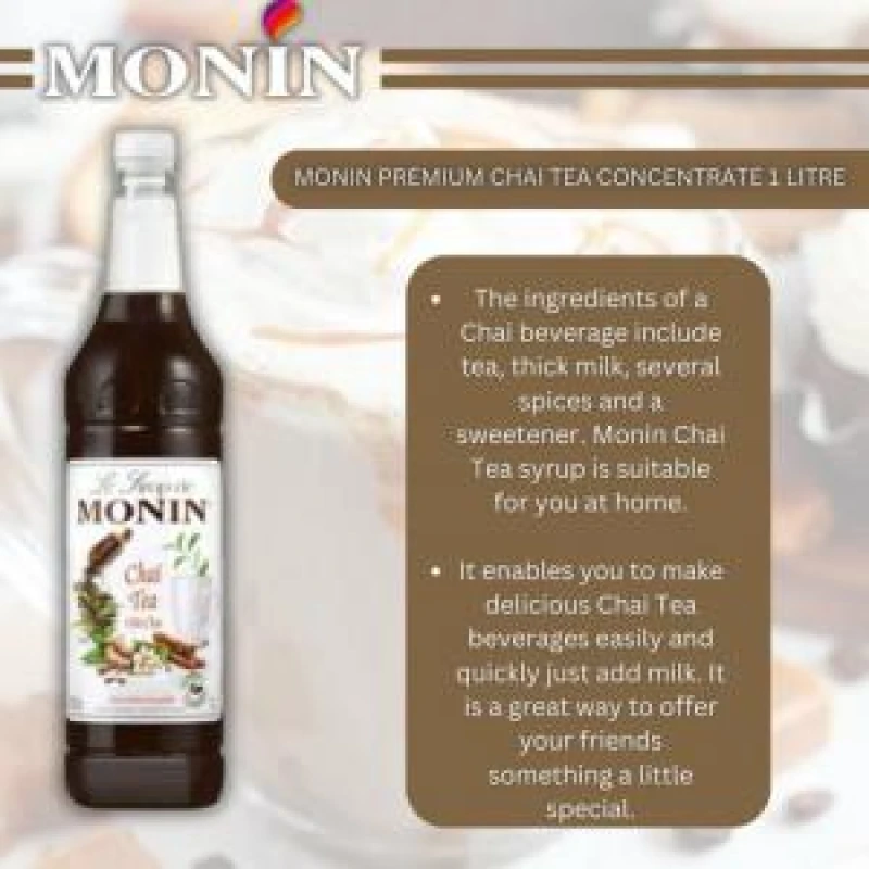 Image of Monin Premium Chai Tea Concentrate 1Ltr