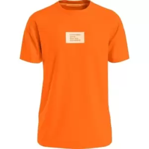 Image of Calvin Klein Jeans Colored Address Small Box Tee - Orange