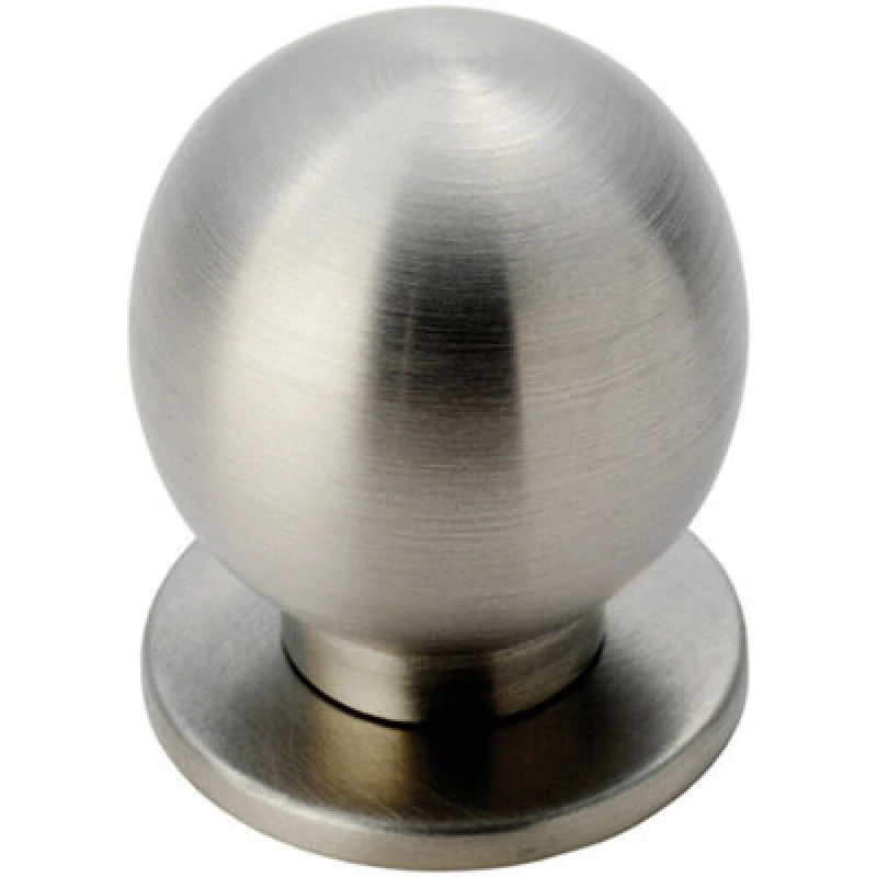 Image of Loops Small Solid Ball Cupboard Door Knob 25mm Dia Stainless Steel Cabinet Handle Metallics unisex