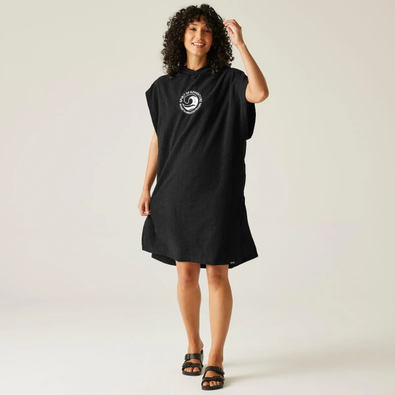 Image of Regatta Adult Towel Robe Jet Black